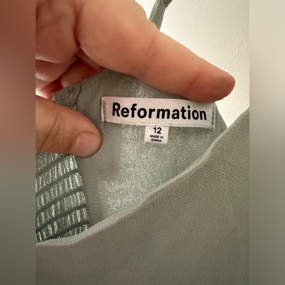 NWOT- Reformation Ingrid Dress in Celadon size 12 - Picture 11 of 15